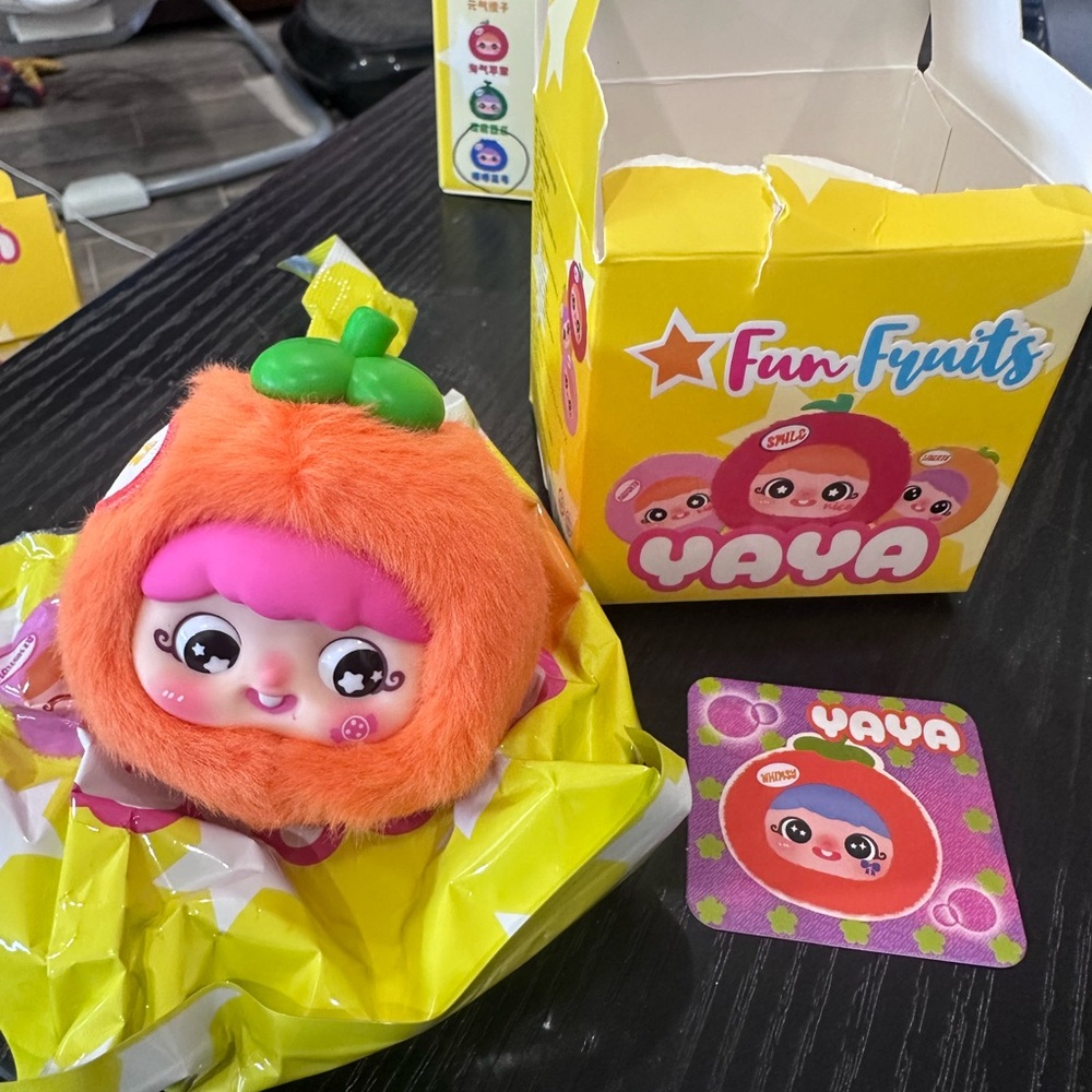 Yaya Fun Fruits Orange/Pink Plush Toy NIB